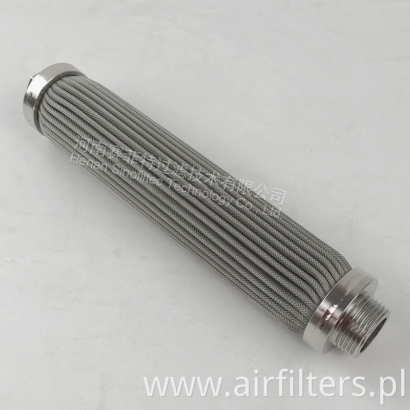 SS316L Filter Medium Pleated Filter Element